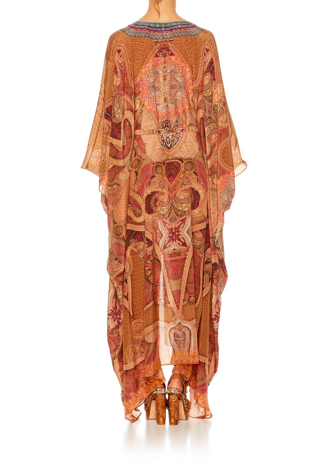 FAMILY GATHERING SPLIT LACE UP HEM KAFTAN