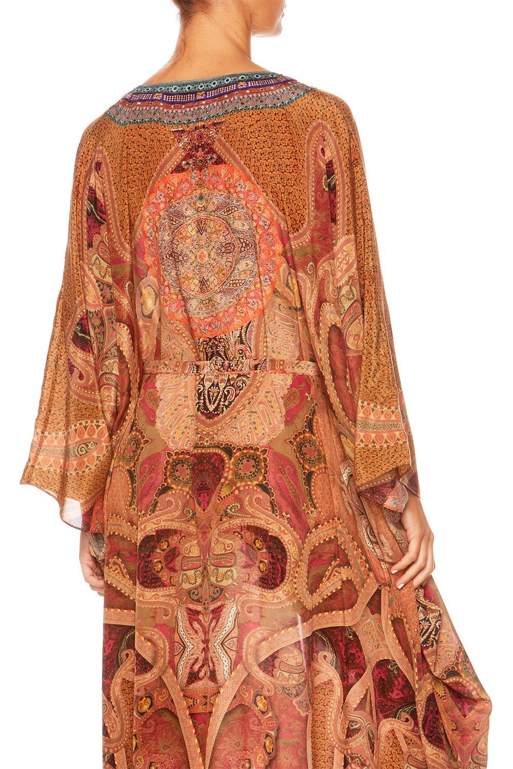 FAMILY GATHERING SPLIT LACE UP HEM KAFTAN
