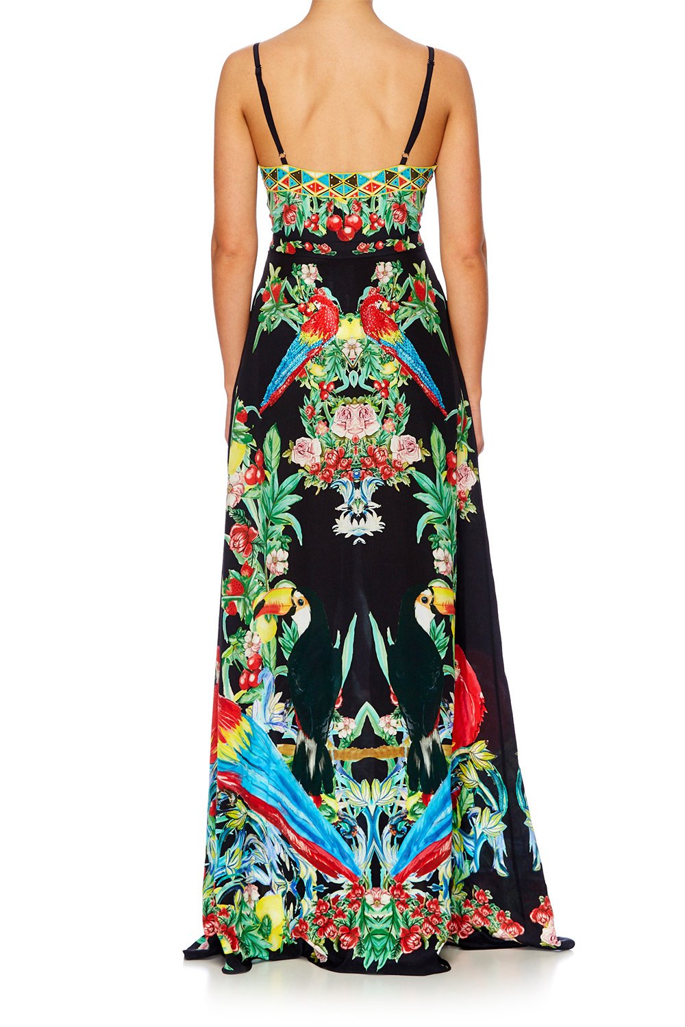 TOUCAN PLAY TIE FRONT CUT OUT MAXI DRESS