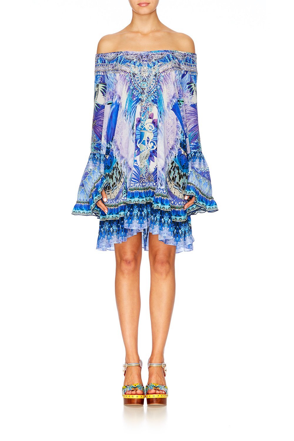 HEARTBEATS DRUMBEATS A LINE FRILL DRESS