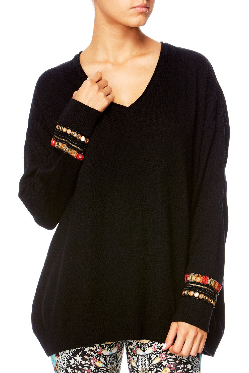 CHAMBER OF REFLECTIONS V-NECK LOOSE FIT JUMPER