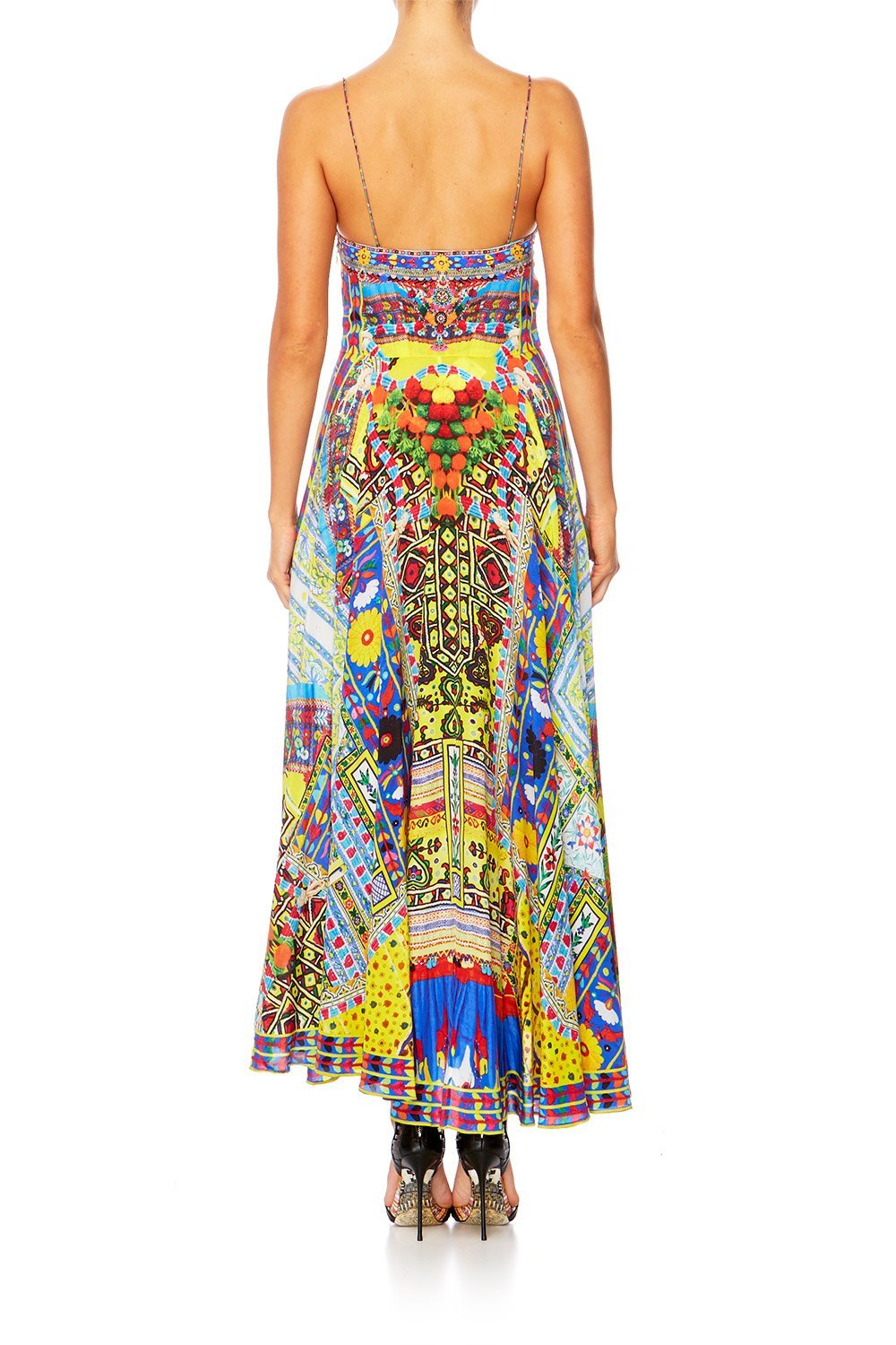 INSIDE MY MIND LONG DRESS W TIE FRONT