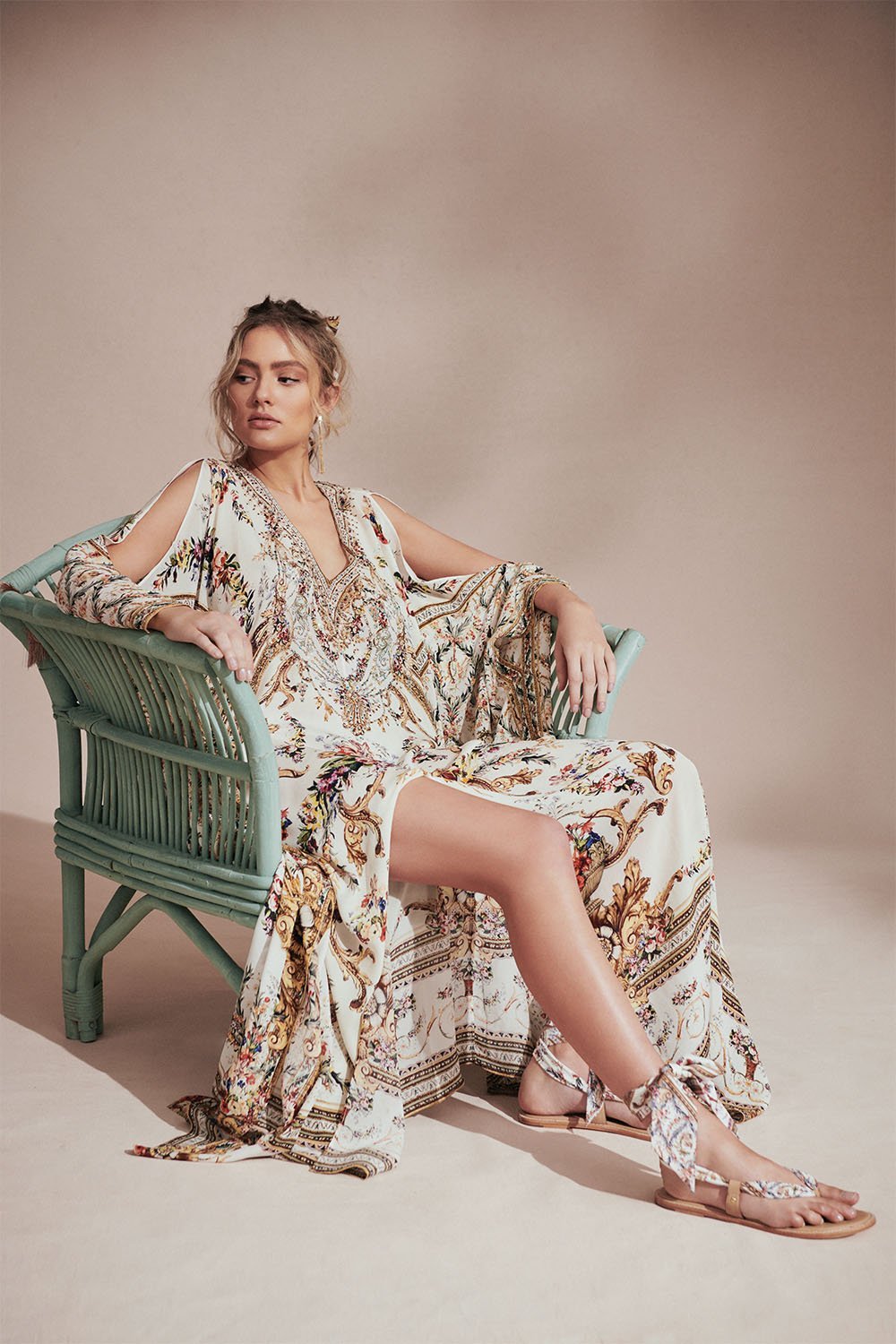 SPLIT FRONT & SLEEVE KAFTAN OLYMPE ODE