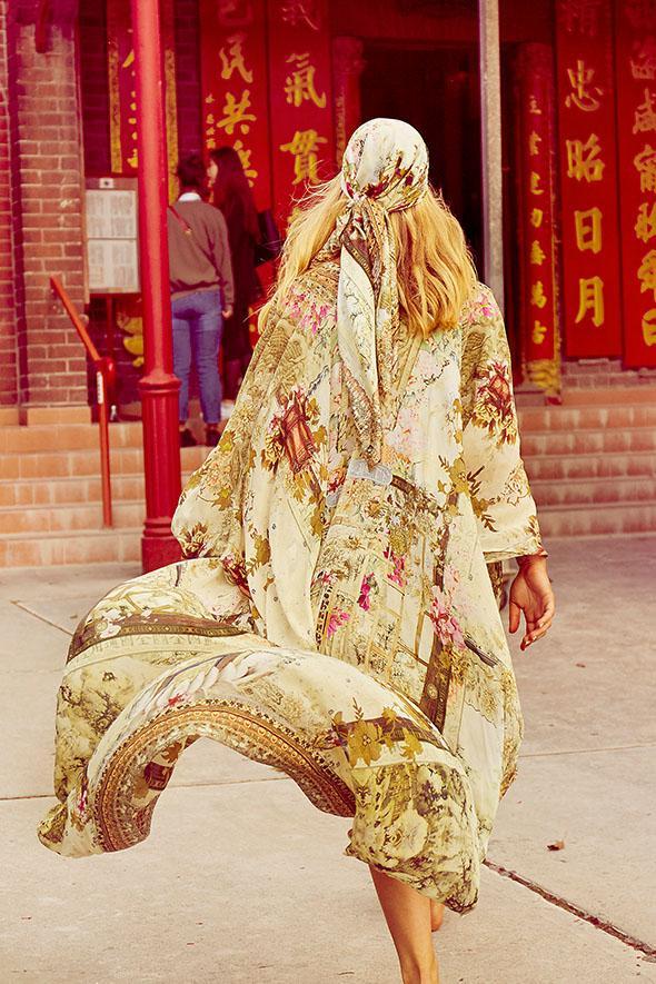 GIRL IN THE GARDEN LARGE SQUARE SCARF