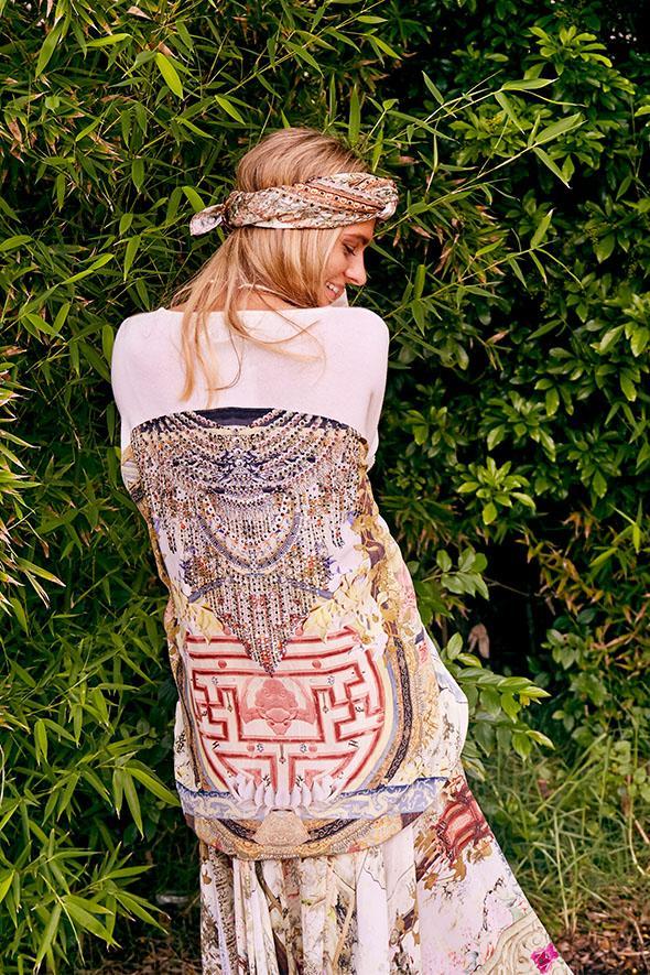 GIRL IN THE GARDEN LARGE SQUARE SCARF