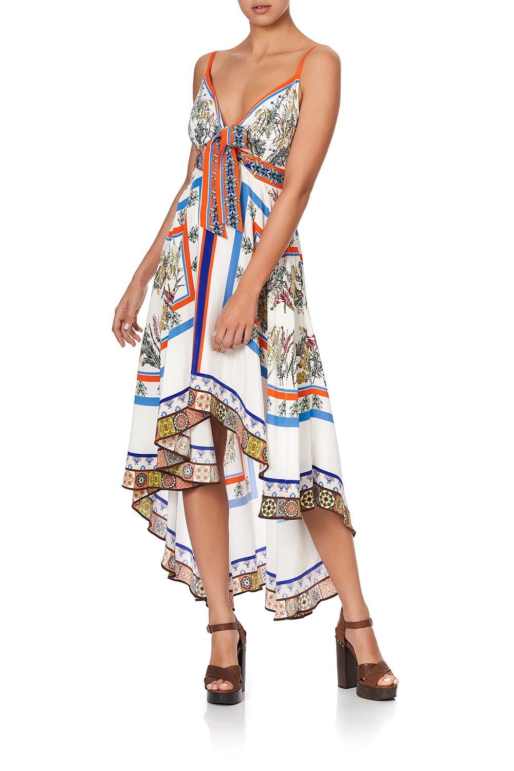 TIE DETAIL HIGH LOW DRESS GONE COAST